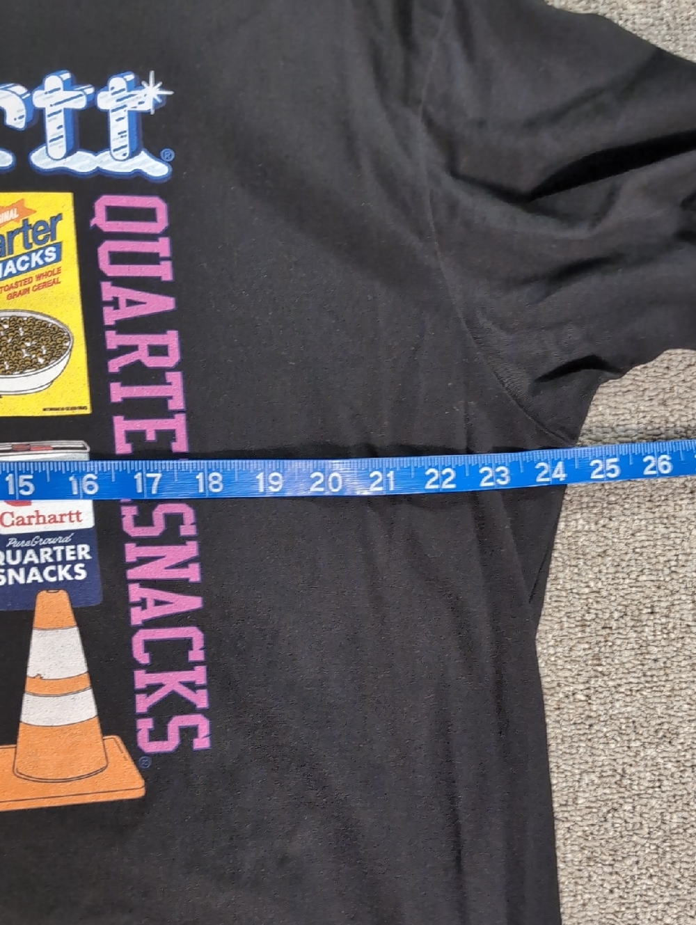 Carhartt WIP x Quartersnacks Grocery Graphic Tee Size XL in Black - Picture 7 of 8